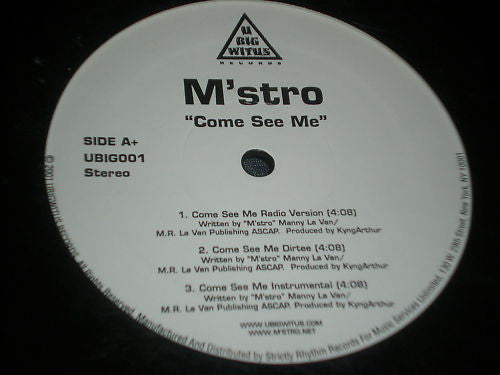 Maestro Manny : Come See Me / I Love My Women (12")