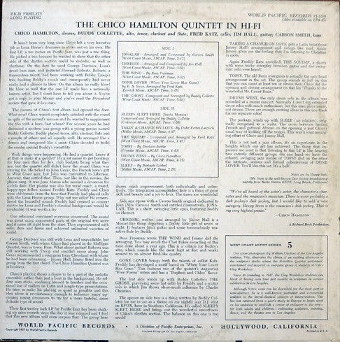 The Chico Hamilton Quintet : Chico Hamilton Quintet In Hi-Fi (LP, Album, Mono, RE, Hol)