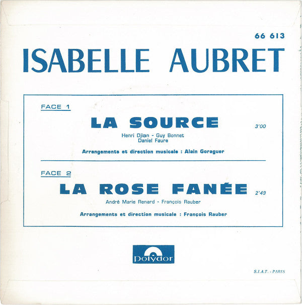 Isabelle Aubret : La Source (7", Single, Mono)
