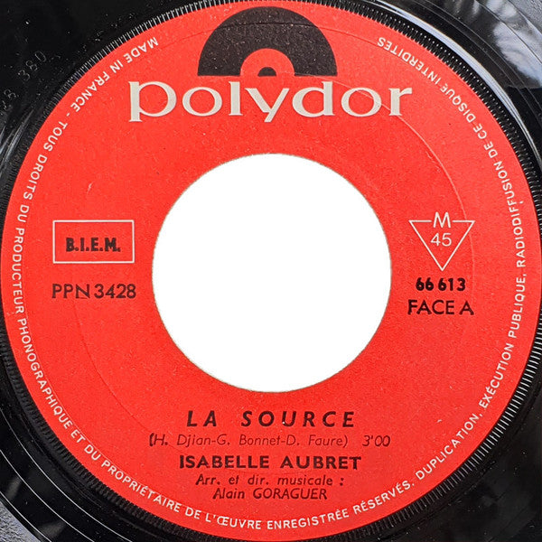 Isabelle Aubret : La Source (7", Single, Mono)