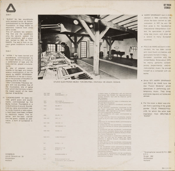 Ton Bruynèl : Elegy Intra Looking Ears (LP)