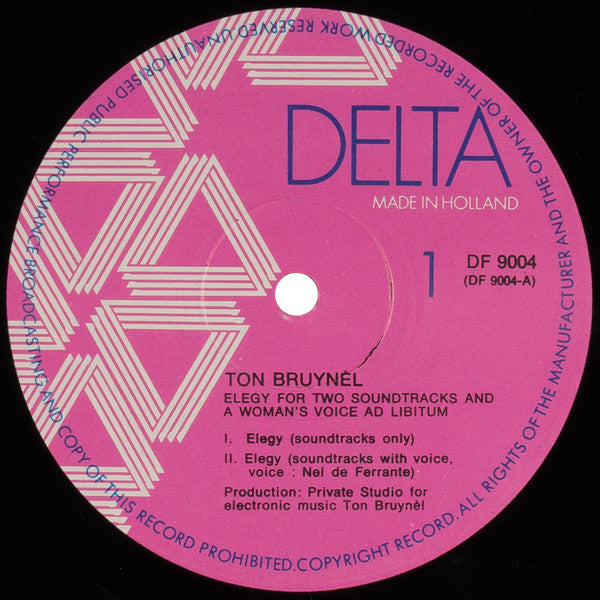 Ton Bruynèl : Elegy Intra Looking Ears (LP)