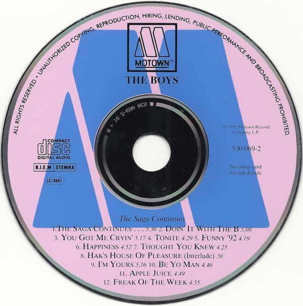 The Boys : The Saga Continues... (CD, Album)