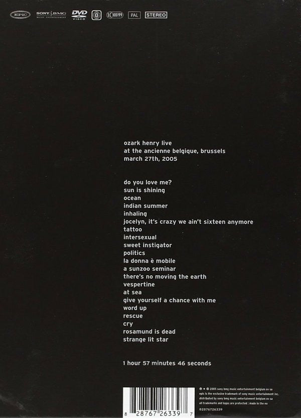 Ozark Henry : Easter Sunday - Live At The Ancienne Belgique, Brussels (DVD-V + Box)