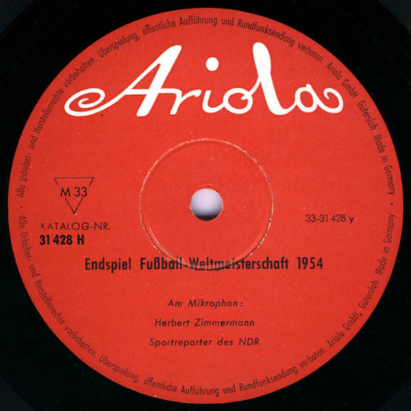 Herbert Zimmermann (3) : Fussball Weltmeisterschaft 1954 -1958 (LP)