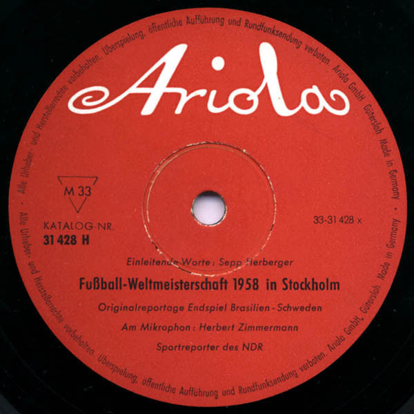 Herbert Zimmermann (3) : Fussball Weltmeisterschaft 1954 -1958 (LP)