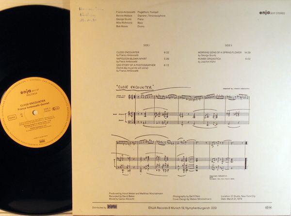 Franco Ambrosetti Quintet With Bennie Wallace : Close Encounter (LP, Album)