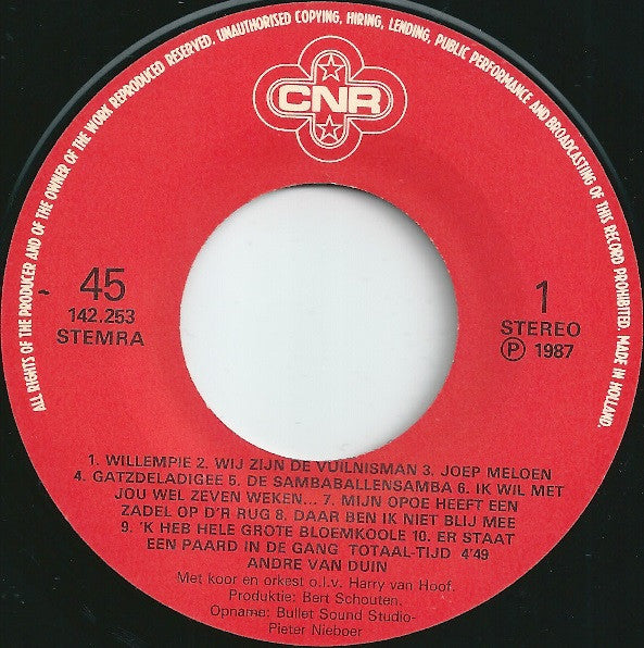 Zangeres Zonder Raam / André van Duin : Eskimo / Dé Non-Stop Feestmedley (7", Single, M/Print)