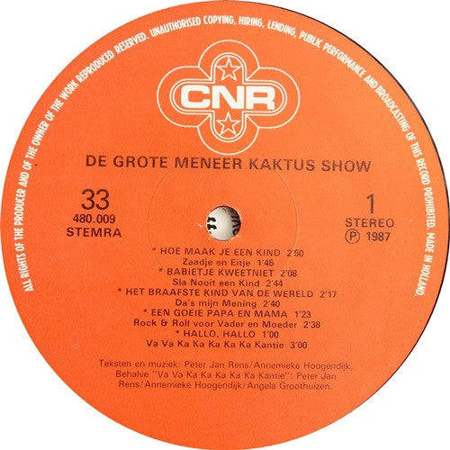 Meneer Kaktus : De Grote Meneer Kaktus Show (LP)