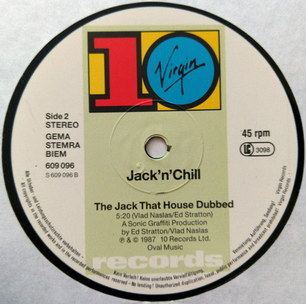 Jack 'N' Chill : The Jack That House Built (12")