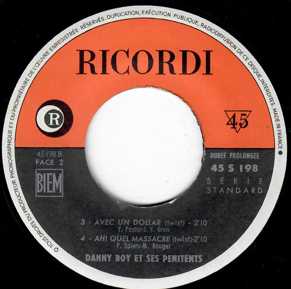 Danny Boy Et Ses Pénitents : Twistez (7", EP)