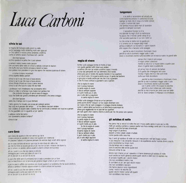 Luca Carboni : Luca Carboni (LP, Album)