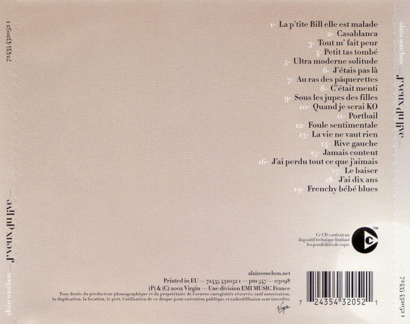 Alain Souchon : J'Veux Du Live (CD, Album)