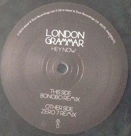 London Grammar : Hey Now (Bonobo & Zero 7 Remixes) (10", RSD, Single, Ltd, Tra)