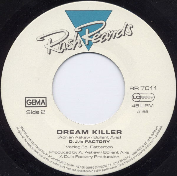 D.J.'s Factory : A View To A Kill (7", Single)