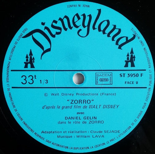 Walt Disney : Zorro (LP, Album, RE, Gat)