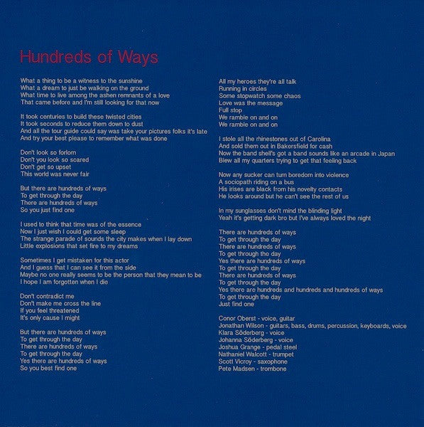 Conor Oberst : Hundreds Of Ways / Fast Friends (7", RSD, Single, Ltd)