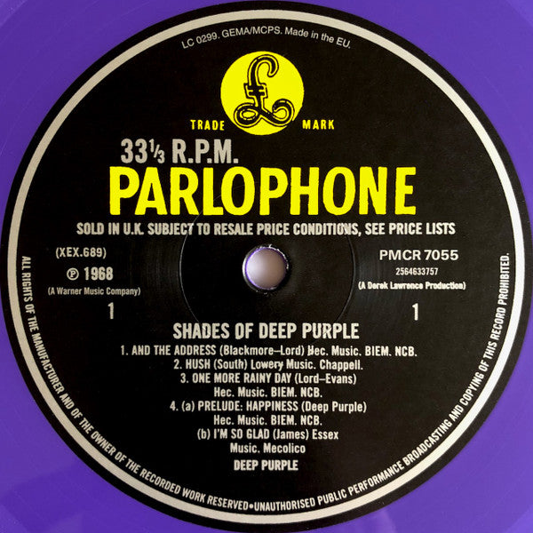Deep Purple : Shades Of Deep Purple (LP, Album, RSD, Mono, Ltd, RE, Pur)