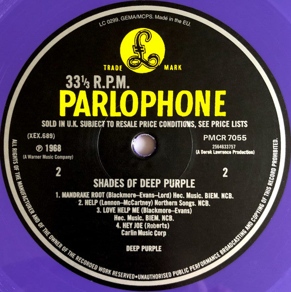 Deep Purple : Shades Of Deep Purple (LP, Album, RSD, Mono, Ltd, RE, Pur)