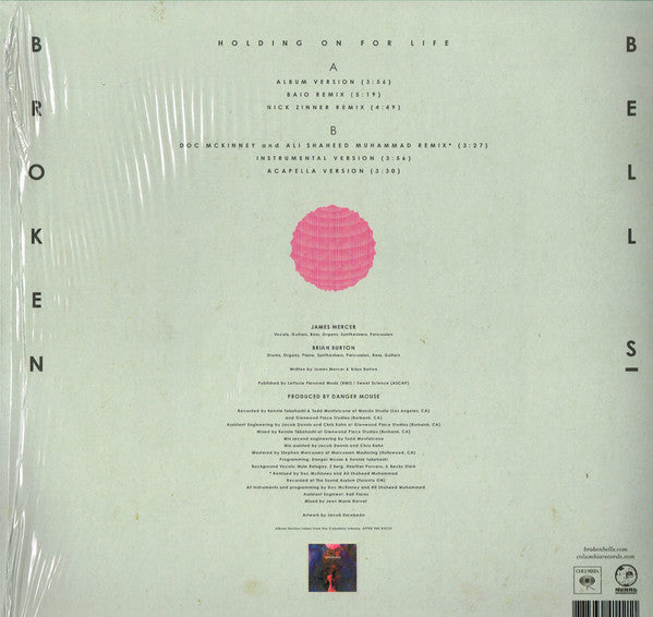 Broken Bells (2) : Holding On For Life (12", RSD, Single, Ltd)
