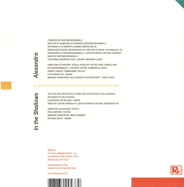 Hamilton Leithauser : Alexandra (7", Single)