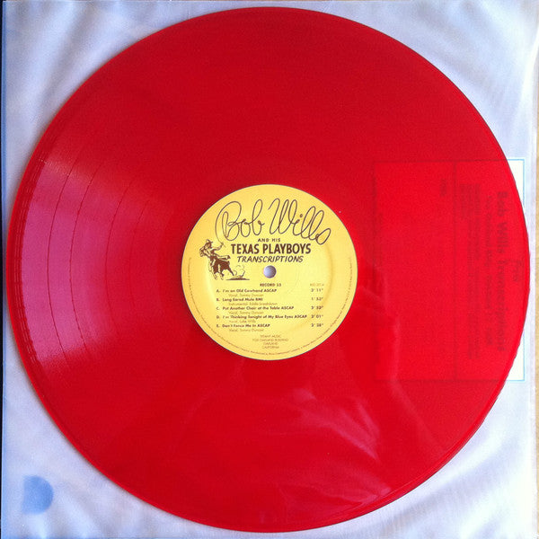 Bob Wills & His Texas Playboys : Transcriptions (LP, Album, RSD, Ltd, Red)