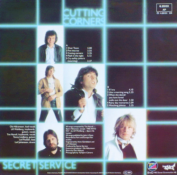 Secret Service : Cutting Corners (LP, Album)