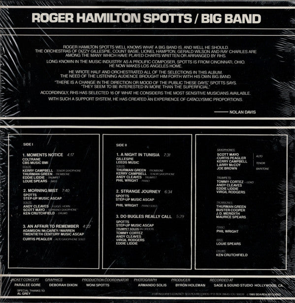 Roger Hamilton Spotts : Big Band (LP, Album)