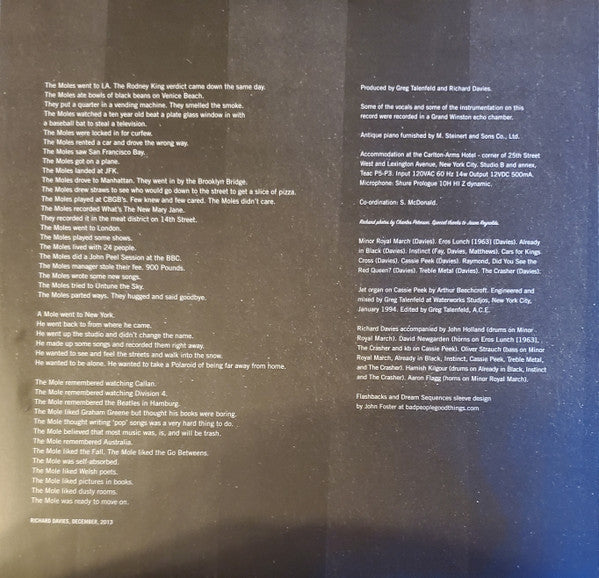 The Moles (2) : Flashbacks And Dream Sequences (2xLP + 2xCD, Comp)