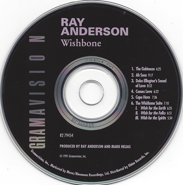 Ray Anderson : Wishbone (CD, Album)