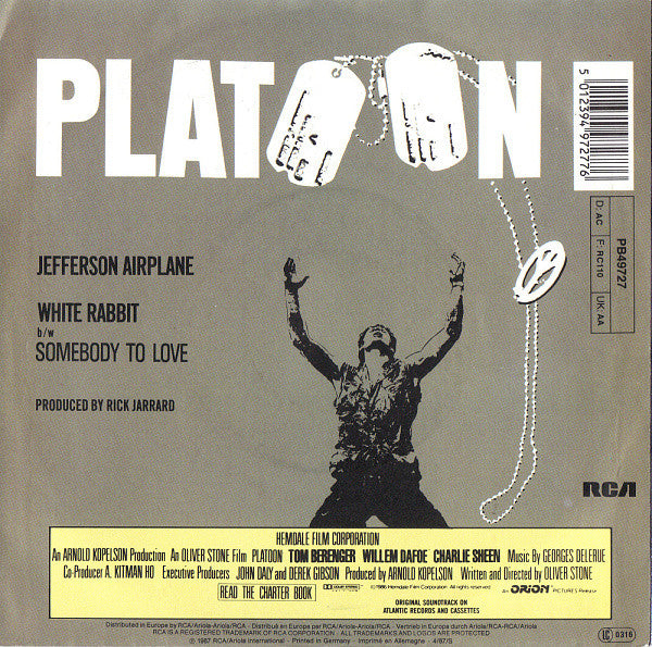 Jefferson Airplane : White Rabbit / Somebody To Love (7")