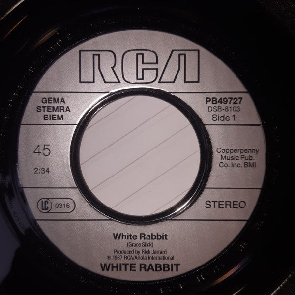 Jefferson Airplane : White Rabbit / Somebody To Love (7")