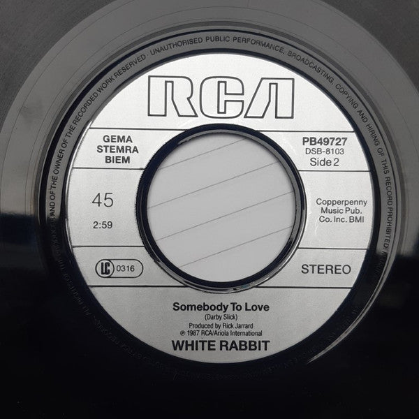 Jefferson Airplane : White Rabbit / Somebody To Love (7")