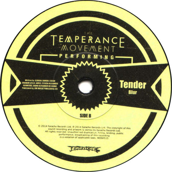 The Temperance Movement : Up In The Sky Vs. Tender (7", RSD, Ltd)