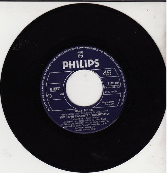 Love Unlimited Orchestra : Baby Blues (7", Single)