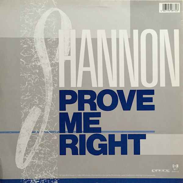 Shannon : Prove Me Right (12")