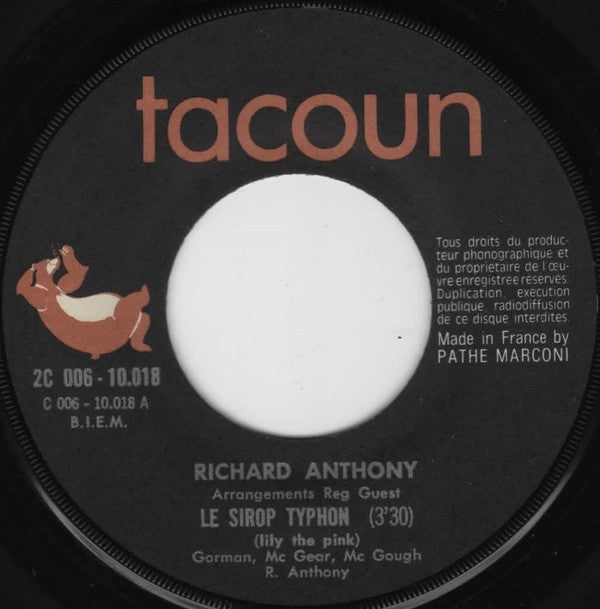 Richard Anthony (2) : Le Sirop Typhon (7", Single)