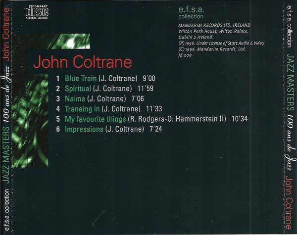 John Coltrane : Jazz Masters (100 Ans De Jazz) (CD, Comp)