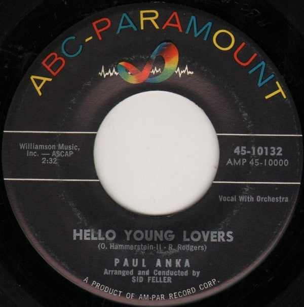 Paul Anka : Hello Young Lovers / I Love You In The Same Old Way (7", Single)