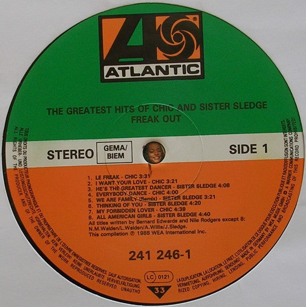 Chic And Sister Sledge : Freak Out / The Greatest Hits Of Chic And Sister Sledge (LP, Comp)