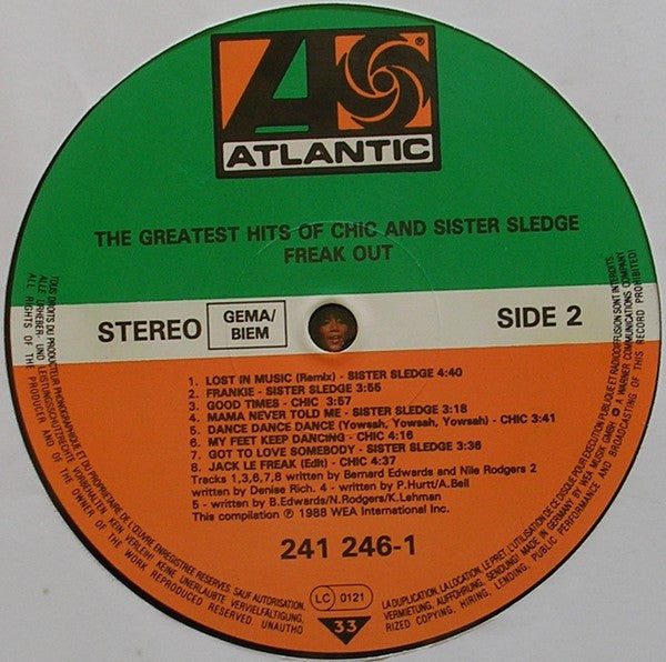 Chic And Sister Sledge : Freak Out / The Greatest Hits Of Chic And Sister Sledge (LP, Comp)