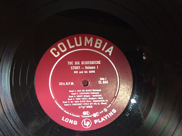 Bix Beiderbecke : The Bix Beiderbecke Story / Vol 1 - Bix And His Gang (LP, Comp, Mono)