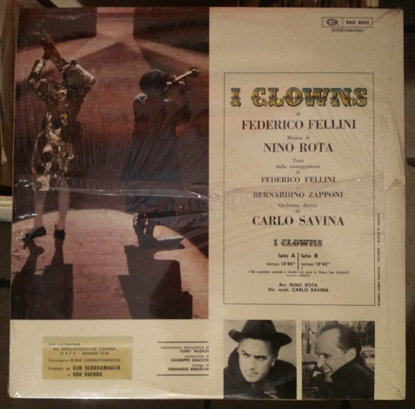 Nino Rota : Colonna Sonora Originale Del Film I Clowns (LP)
