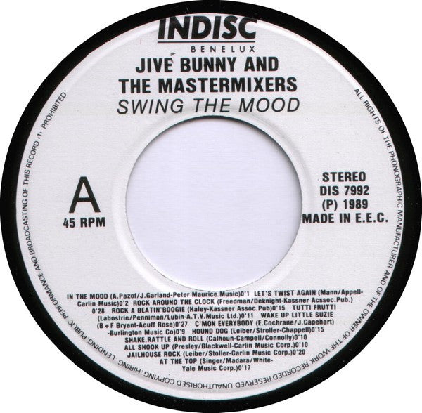 Jive Bunny And The Mastermixers : Swing The Mood (7")