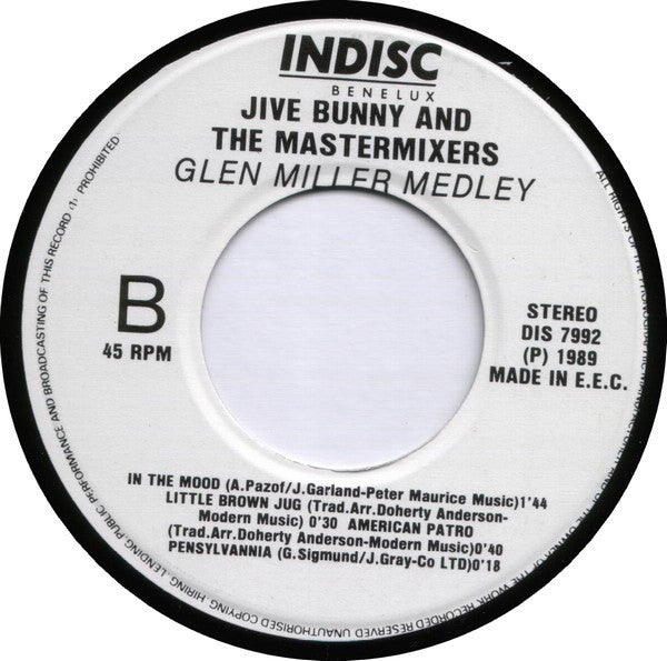 Jive Bunny And The Mastermixers : Swing The Mood (7")