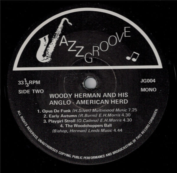 Woody Herman's Anglo-American Herd : In England, April 1959 (LP, Mono)
