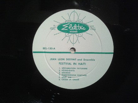 Jean Léon Destiné And Ensemble : Festival In Haiti (LP, Album, Mono, RE)