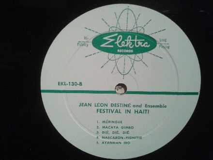 Jean Léon Destiné And Ensemble : Festival In Haiti (LP, Album, Mono, RE)