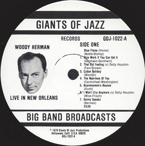 Woody Herman : "In Person" Woody Herman And His '51 Herd Live In New Orleans (LP, Mono)