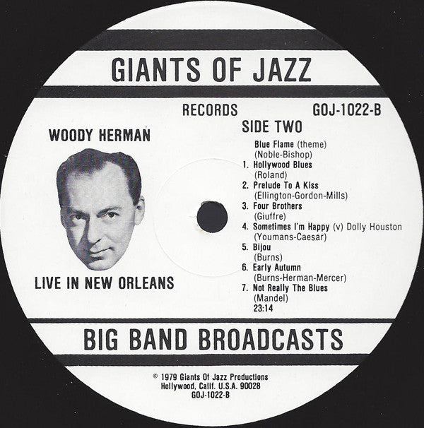 Woody Herman : "In Person" Woody Herman And His '51 Herd Live In New Orleans (LP, Mono)